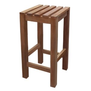 Sierra Wooden Outdoor Bar Stool In Teak